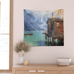 Lake Braies in Autumn - Dolomites Nature Photography Print Wall Tapestry Gallery Image 2