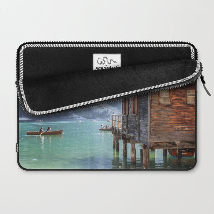 Lake Braies in Autumn - Dolomites Nature Photography Print Laptop Sleeve Gallery Image 2