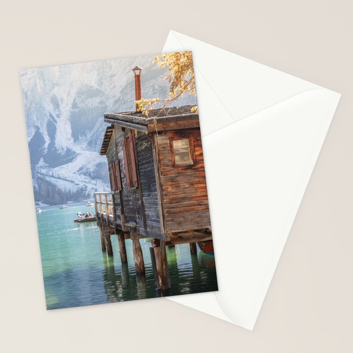 Lake Braies in Autumn - Dolomites Nature Photography Print Stationery Card Gallery Image 2