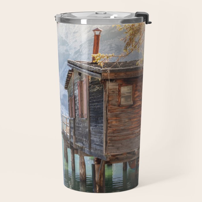 Lake Braies in Autumn - Dolomites Nature Photography Print Travel Mug Gallery Image 2