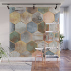 Pretty Hexagons Wall Mural Gallery Image 1