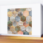Pretty Hexagons Wall Mural Gallery Image 2