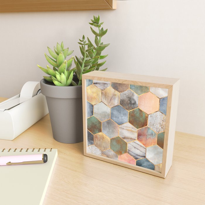 Pretty Hexagons Mini Art Print Gallery Image 2