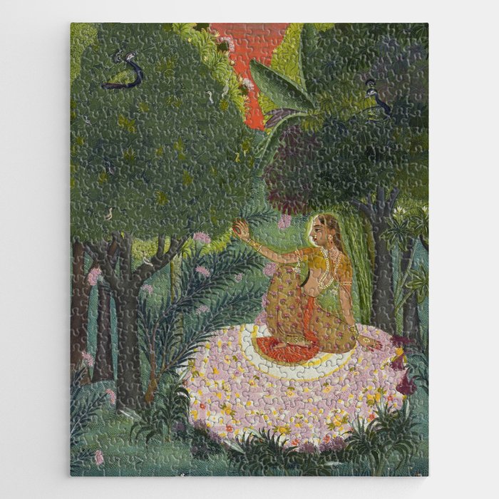 Indian Princess In Bird Garden Jigsaw Puzzle Gallery Image 1