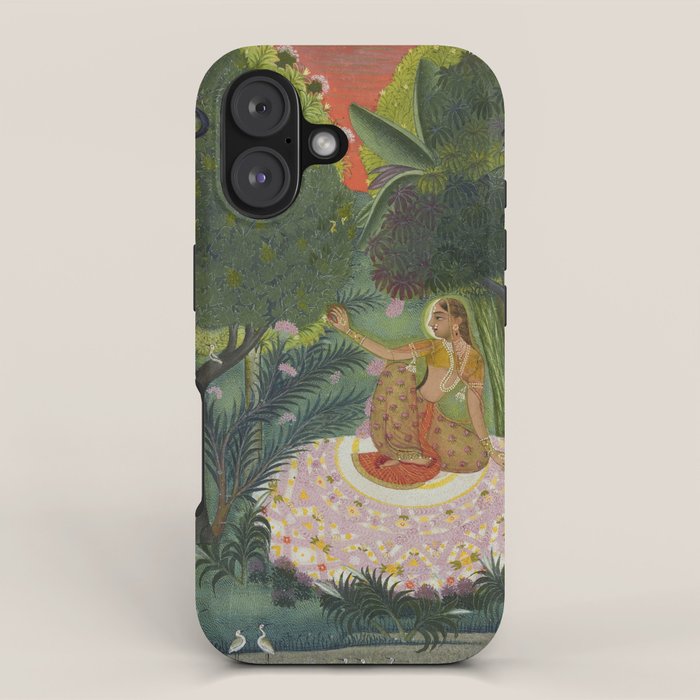 Indian Princess In Bird Garden iPhone Case Gallery Image 1