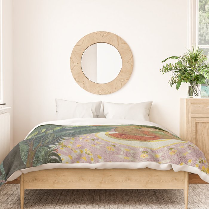 Indian Princess In Bird Garden Duvet Cover Gallery Image 3