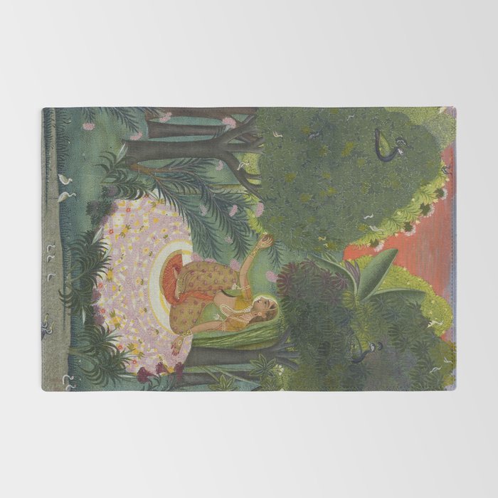 Indian Princess In Bird Garden Rug Gallery Image 2