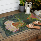 Indian Princess In Bird Garden Outdoor Rug Gallery Image 2