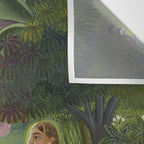 Indian Princess In Bird Garden Wall Tapestry Gallery Image 3