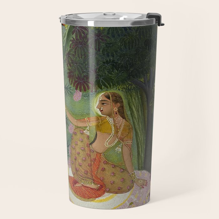 Indian Princess In Bird Garden Travel Mug Gallery Image 2