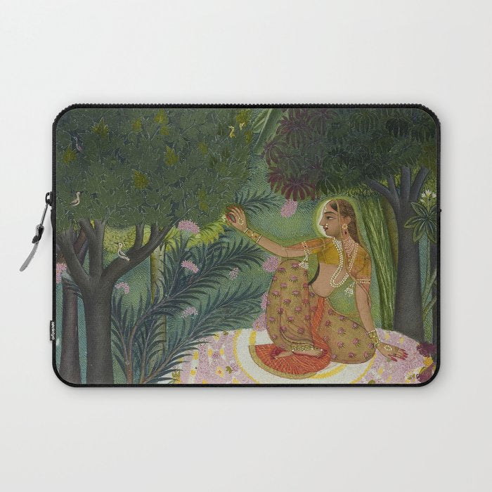 Indian Princess In Bird Garden Laptop Sleeve Gallery Image 1