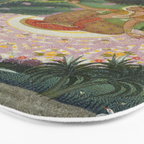 Indian Princess In Bird Garden Bath Mat Gallery Image 3