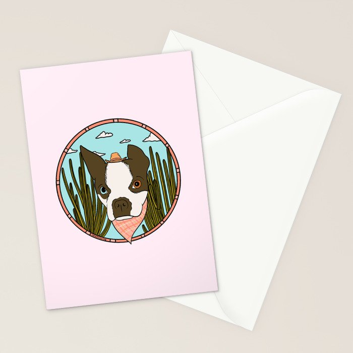 Cowboy Dog- Clover Boston Stationery Card Gallery Image 2