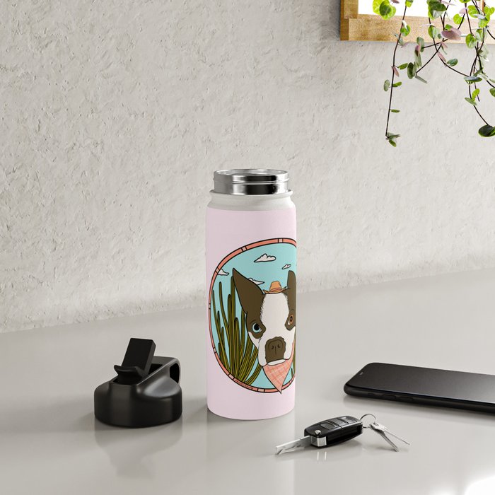 Cowboy Dog- Clover Boston Water Bottle Gallery Image 4