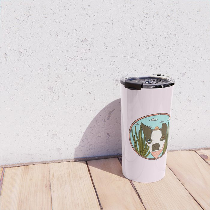 Cowboy Dog- Clover Boston Travel Mug Gallery Image 4