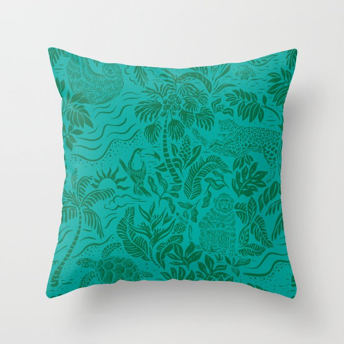 Costa Rica Vida Verde Throw Pillow Gallery Image 1