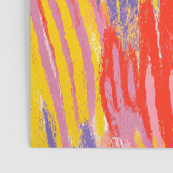 Electric Dopamine Burst Vibrant Abstract Pattern in Hot Pink, Red, Yellow Poster Gallery Image 3