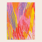Electric Dopamine Burst Vibrant Abstract Pattern in Hot Pink, Red, Yellow Poster Gallery Image 4