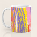 Electric Dopamine Burst Vibrant Abstract Pattern in Hot Pink, Red, Yellow Coffee Mug Gallery Image 3