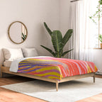 Electric Dopamine Burst Vibrant Abstract Pattern in Hot Pink, Red, Yellow Comforter Gallery Image 2