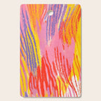 Electric Dopamine Burst Vibrant Abstract Pattern in Hot Pink, Red, Yellow Cutting Board Gallery Image 1