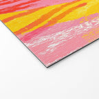 Electric Dopamine Burst Vibrant Abstract Pattern in Hot Pink, Red, Yellow Welcome Mat Gallery Image 2