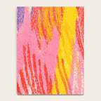 Electric Dopamine Burst Vibrant Abstract Pattern in Hot Pink, Red, Yellow Notebook Gallery Image 4