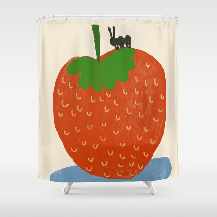 Strawberry Ant Shower Curtain Gallery Image 1