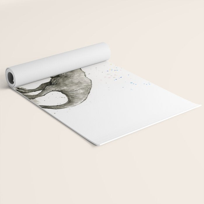 T-Rex Dinosaur Vomits Rainbow Yoga Mat Gallery Image 2
