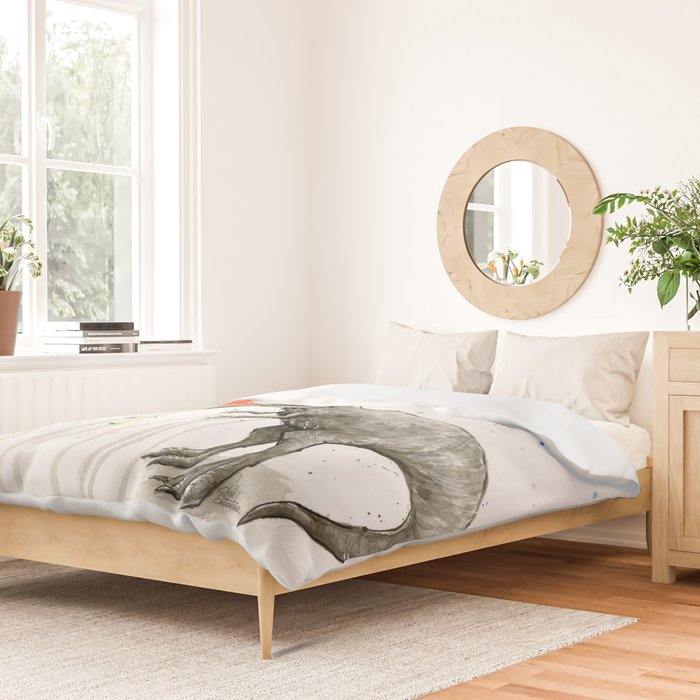 T-Rex Dinosaur Vomits Rainbow Duvet Cover Gallery Image 2