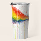 T-Rex Dinosaur Vomits Rainbow Travel Mug Gallery Image 3