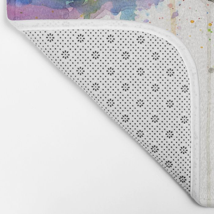 T-Rex Dinosaur Vomits Rainbow Bath Mat Gallery Image 2