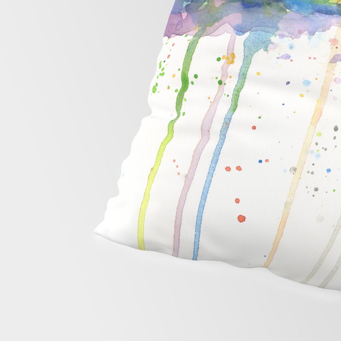 T-Rex Dinosaur Vomits Rainbow Pillow Sham Gallery Image 4