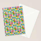 Colorful back to school geometric mosaic pattern Stationery Card Gallery Image 2