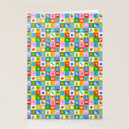 Colorful back to school geometric mosaic pattern Stationery Card Gallery Image 2