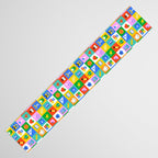 Colorful back to school geometric mosaic pattern Table Runner Gallery Image 3