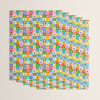 Colorful back to school geometric mosaic pattern Wrapping Paper Gallery Image 3