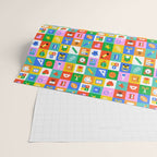 Colorful back to school geometric mosaic pattern Wrapping Paper Gallery Image 2