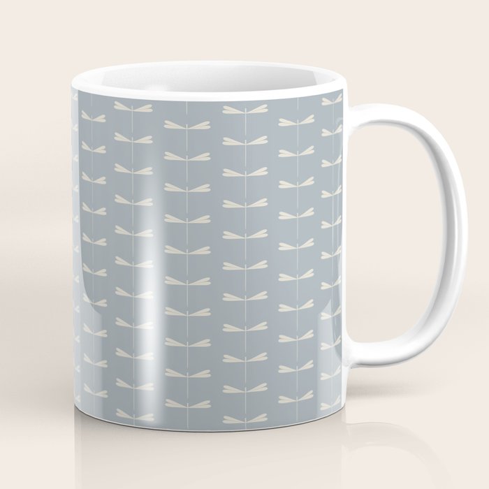 Dragonfly Pattern IX Soft Blue Coffee Mug Gallery Image 1