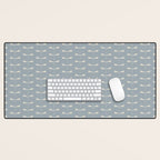 Dragonfly Pattern IX Soft Blue Desk Mat Gallery Image 1