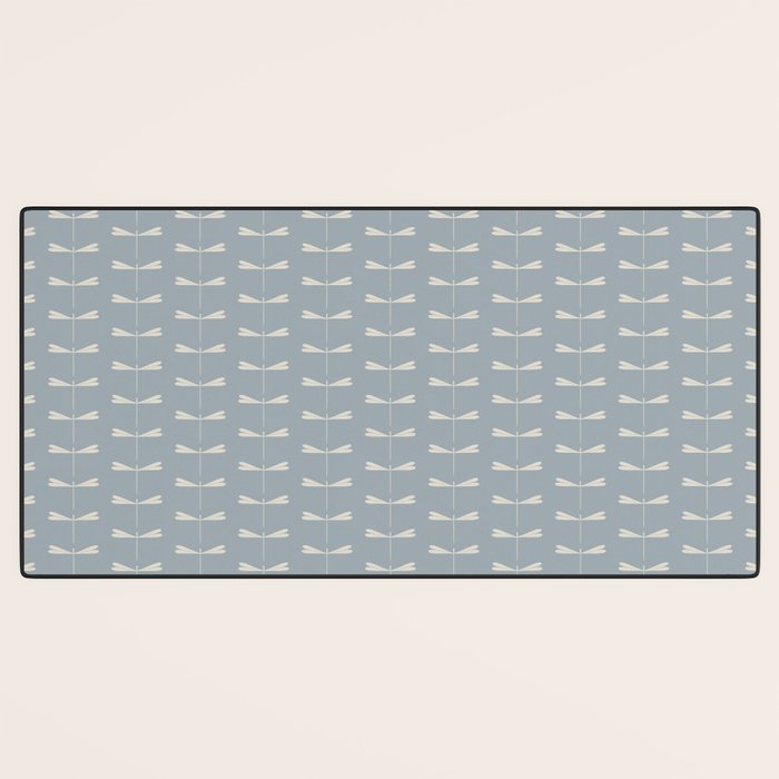 Dragonfly Pattern IX Soft Blue Desk Mat Gallery Image 3