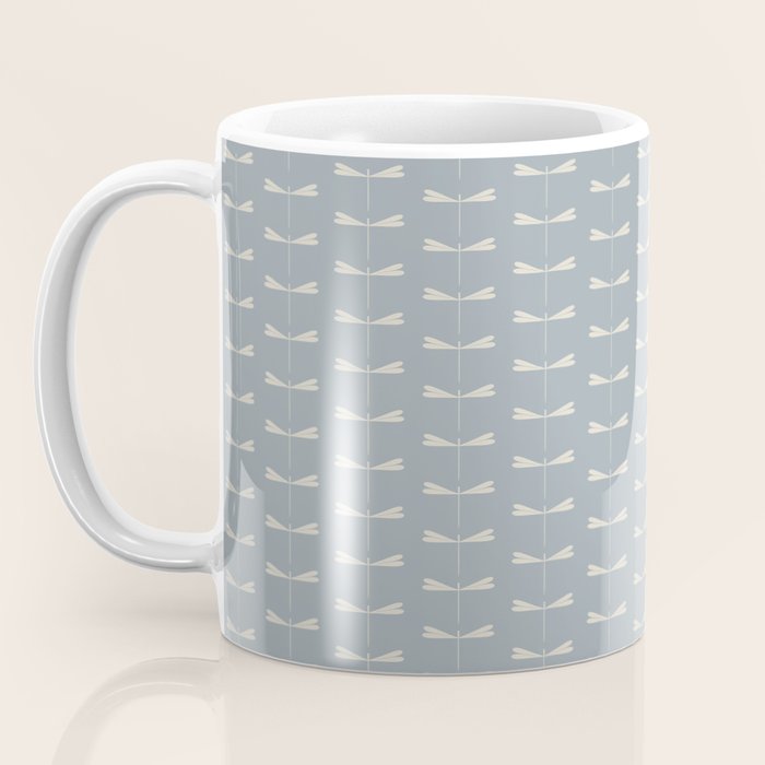 Dragonfly Pattern IX Soft Blue Coffee Mug Gallery Image 3