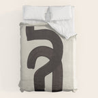 Black & White Minimalist Abstract Shapes Patterns Black Ink Painting Duvet Cover Gallery Image 6