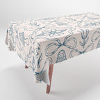 Spring Toile Print in Blue Tablecloth Gallery Image 1