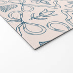 Spring Toile Print in Blue Welcome Mat Gallery Image 2