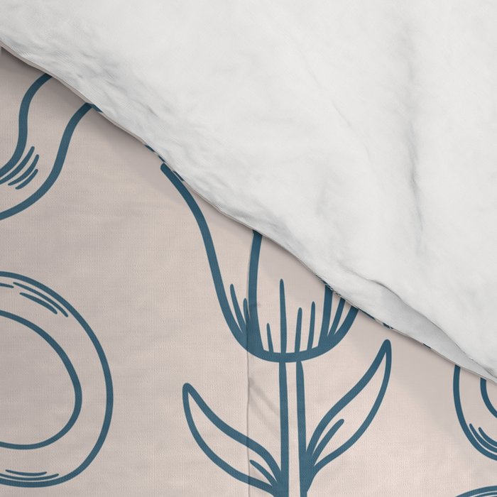 Spring Toile Print in Blue Comforter Gallery Image 4