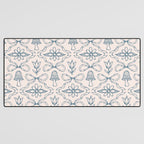Spring Toile Print in Blue Desk Mat Gallery Image 3