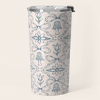 Spring Toile Print in Blue Travel Mug Gallery Image 2