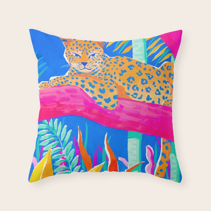 Exotic Jungle Throw Pillow Gallery Image 1