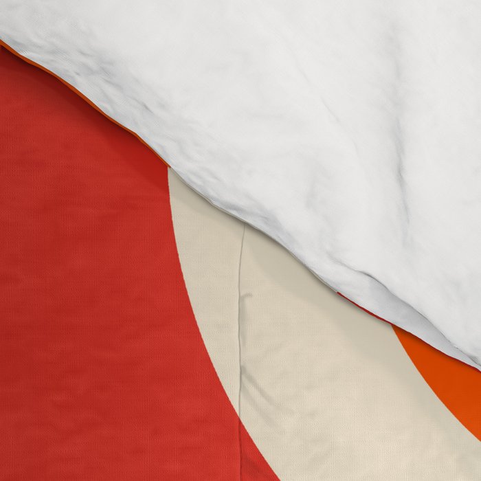 Retro Vintage Geometric Design 662 Red Orange Yellow and Beige Comforter Gallery Image 4